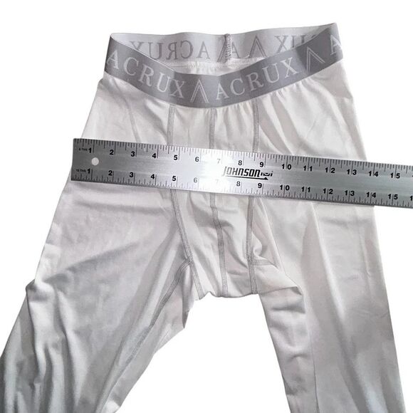ACRUX White Performance Gear Tights Pants Sports Size M Athletic Men's Jogger - Picture 10 of 12